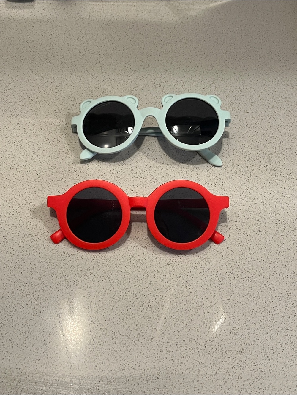 Mama Siesta Kids Round Sunglasses - Red and Light Blue Frames